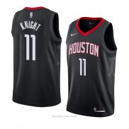 Camiseta Houston Rockets Brandon Knight NO 11 Statement 2017-18 Negro