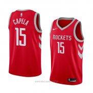 Camiseta Houston Rockets Clint Capela NO 15 Icon 2018 Rojo
