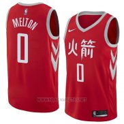 Camiseta Houston Rockets De'Anthony Melton NO 0 Ciudad 2017-18 Rojo