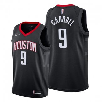 Camiseta Houston Rockets Demarre Carroll NO 9 Statement 2019-20 Negro