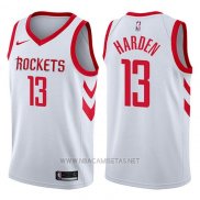 Camiseta Houston Rockets James Harden NO 13 2017-18 Blanco