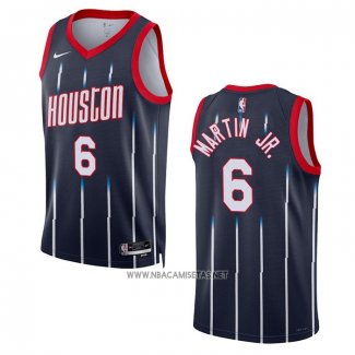 Camiseta Houston Rockets Kenyon Martin JR. NO 6 Ciudad 2022-23 Negro