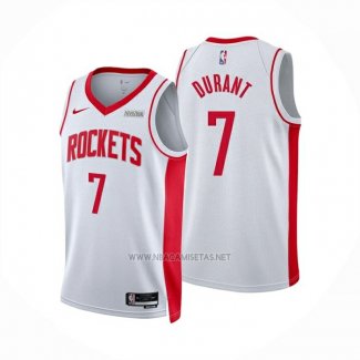 Camiseta Houston Rockets Kevin Durant NO 7 Association 2025-26 Blanco
