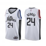 Camiseta Los Angeles Clippers Paul George NO 24 Ciudad Blanco