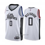 Camiseta Los Angeles Clippers Russell Westbrook NO 0 Ciudad Blanco