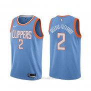 Camiseta Los Angeles Clippers Shai Gilgeous Alexander NO 2 Ciudad Azul