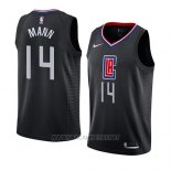 Camiseta Los Angeles Clippers Terance Mann NO 14 2019 20 Statement 2019 Negro