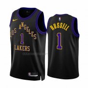 Camiseta Los Angeles Lakers D'Angelo Russell NO 1 Ciudad 2023-24 Negro