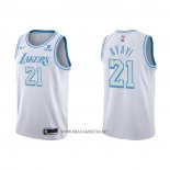 Camiseta Los Angeles Lakers Joel Ayayi NO 21 Ciudad 2021-22 Blanco
