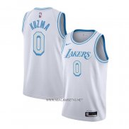 Camiseta Los Angeles Lakers Kyle Kuzma NO 0 Ciudad 2020-21 Blanco