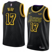 Camiseta Los Angeles Lakers Vander Blue NO 17 Ciudad 2018 Negro