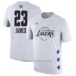 Camiseta Manga Corta Lebron James All Star 2019 Los Angeles Lakers Blanco