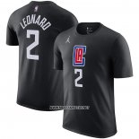 Camiseta Manga Corta Los Angeles Clippers Kawhi Leonard Statement Negro