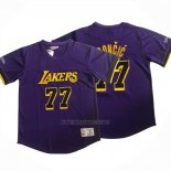 Camiseta Manga Corta Los Angeles Lakers Luka Doncic NO 77 Violeta