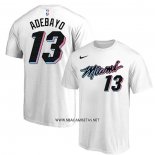 Camiseta Manga Corta Miami Heat Bam Adebayo Ciudad 2020-21 Blanco