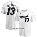 Camiseta Manga Corta Miami Heat Bam Adebayo Ciudad 2020-21 Blanco