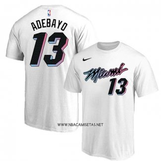 Camiseta Manga Corta Miami Heat Bam Adebayo Ciudad 2020-21 Blanco