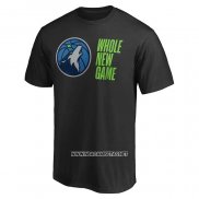 Camiseta Manga Corta Minnesota Timberwolves Whole New Game Negro