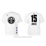 Camiseta Manga Corta Nikola Jokic All Star 2019 Denver Nuggets Blanco