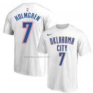 Camiseta Manga Corta Oklahoma City Thunder Chet Holmgren Blanco