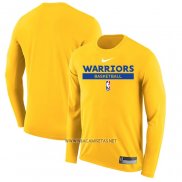 Camiseta Manga Larga Golden State Warriors Practice Performance 2022-23 Amarillo