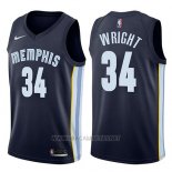 Camiseta Memphis Grizzlies Brandan Wright NO 34 Icon 2017-18 Azul
