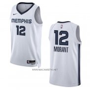 Camiseta Memphis Grizzlies Ja Morant NO 12 Association 2022-23 Blanco