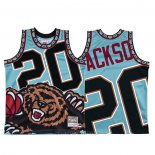 Camiseta Memphis Grizzlies Josh Jackson NO 20 Mitchell & Ness Big Face Verde