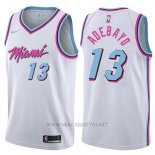 Camiseta Miami Heat Bam Adebayo NO 13 Ciudad 2017-18 Blanco