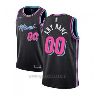 Camiseta Miami Heat Ciudad 2018-19 Negro Personalizada