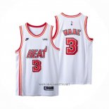 Camiseta Miami Heat Dwyane Wade NO 3 Classic 2022-23 Blanco