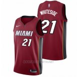 Camiseta Miami Heat Hassan Whiteside NO 21 2017-18 Rojo