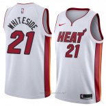 Camiseta Miami Heat Hassan Whiteside NO 21 Association 2018 Blanco