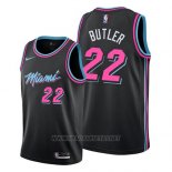 Camiseta Miami Heat Jimmy Butler NO 22 Ciudad 2019 Negro
