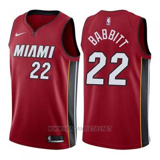 Camiseta Miami Heat Luke Babbitt NO 22 Statement 2017-18 Rojo