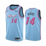 Camiseta Miami Heat Tyler Herro NO 14 Ciudad 2019-20 Azul