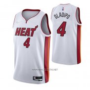 Camiseta Miami Heat Victor Oladipo NO 4 Association 2021-22 Blanco