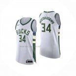 Camiseta Milwaukee Bucks Giannis Antetokounmpo NO 34 Association 2025-26 Blanco