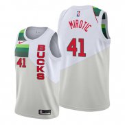 Camiseta Milwaukee Bucks Nikola Mirotic NO 41 Earned Blanco