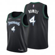 Camiseta Minnesota Timberwolves Jaylen Nowell NO 4 Hardwood Classics Negro