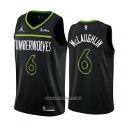 Camiseta Minnesota Timberwolves Jordan McLaughlin NO 6 Statement 2022-23 Negro