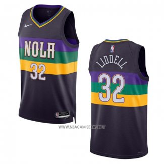 Camiseta New Orleans Pelicans E.J. Liddell NO 32 Ciudad 2022-23 Violeta