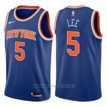 Camiseta New York Knicks Courtney Lee NO 5 Icon 2017-18 Azul