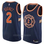 Camiseta New York Knicks Luke Kornet NO 2 Ciudad 2018 Azul