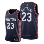 Camiseta New York Knicks Wesley Matthews NO 23 Ciudad 2019 Azul