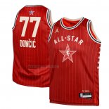 Camiseta Nino All Star 2024 Dallas Mavericks Luka Doncic NO 77 Rojo