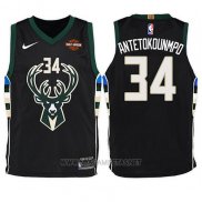 Camiseta Nino Milwaukee Bucks Giannis Antetokounmpo NO 34 Statement Harlry 2017-18 Negro