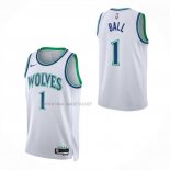 Camiseta Nino Minnesota Timberwolves Lamelo Ball NO 1 Association 2026-27 Blanco