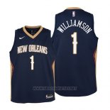 Camiseta Nino New Orleans Pelicans Zion Williamson NO 1 Icon 2019 Azul
