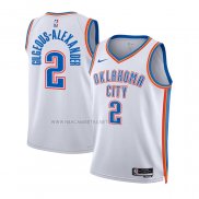 Camiseta Nino Oklahoma City Thunder Shai Gilgeous-Alexander NO 2 Association Blanco